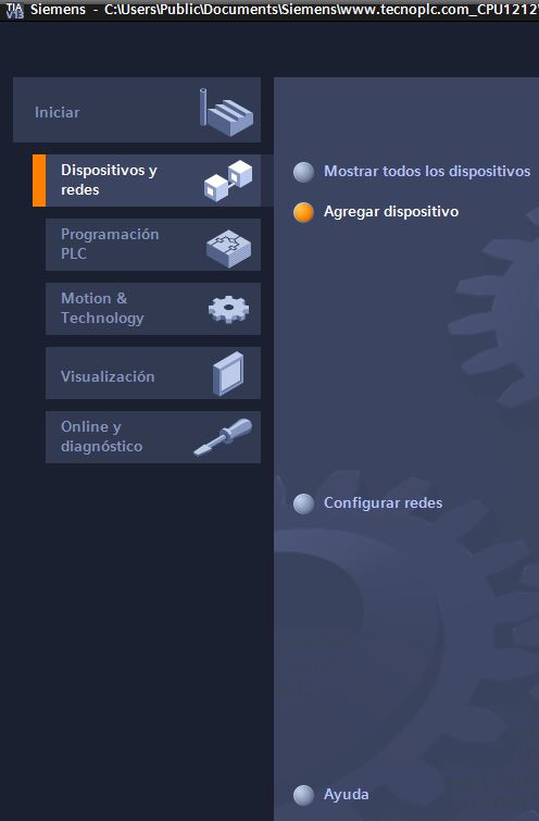 Agregar Dispositivo al proyecto. Agregar Dispositivo al proyecto.
