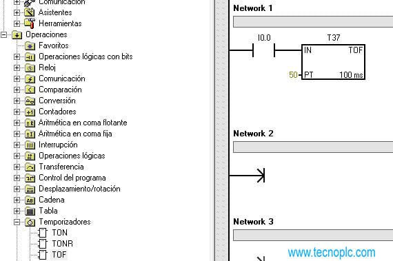 Tipos de temporizador S7-200 con software MicroWin