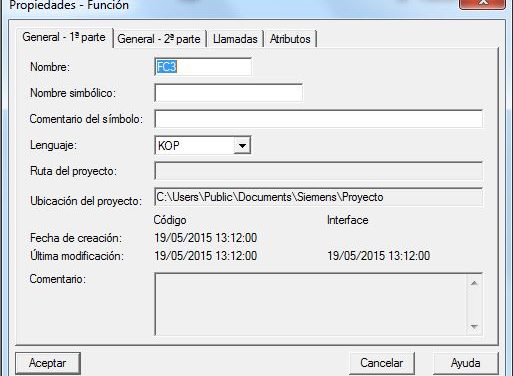 Propiedades de un FC en Step7 cómo activarlas paso a paso