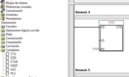 CTD : contador decremental en S7-200.