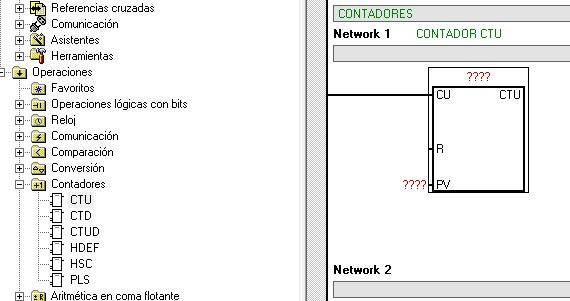 Contador tipo CTU incremental en S7-200.