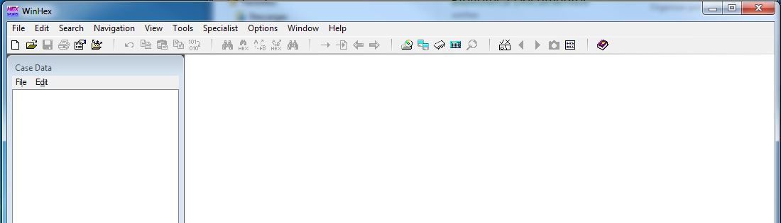 Programa WINHEX editor hexadecimal
