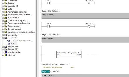 Tipo de llamada a una función en Step 7.