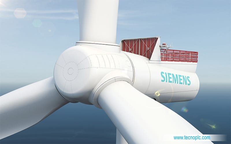 Aerogenerador D6 de Siemens para energía limpia eólica marina.