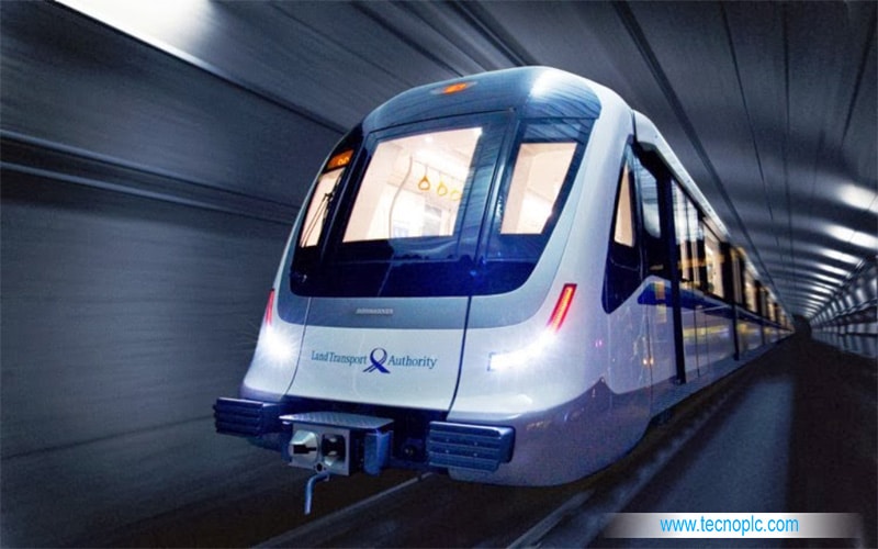 Metro con sistema de conducción automática sin conductor.