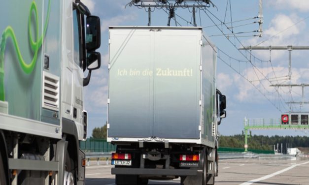 eHighway : camiones alimentados por electricidad.