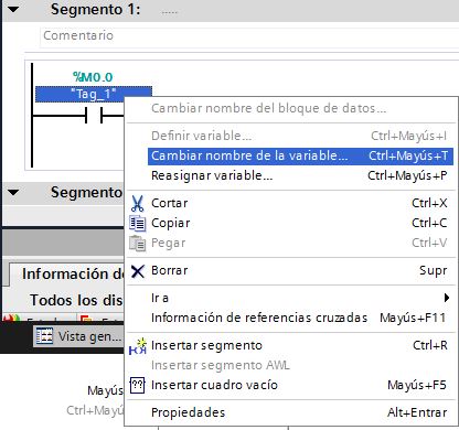 Cambiar nombre predeterminado a la variable.