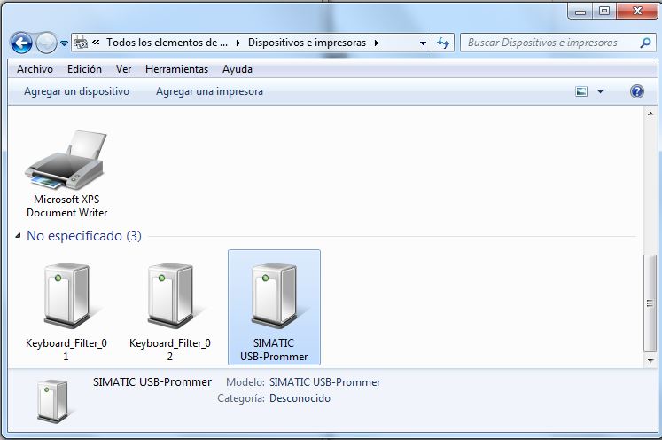 Windows reconoce el USB Prommer al conectarlo al PC