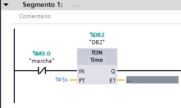 Temporizador con el DB asignado.