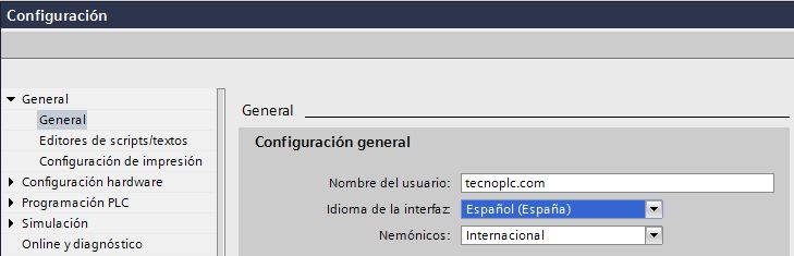 Cambiar el idioma en TIA Portal.