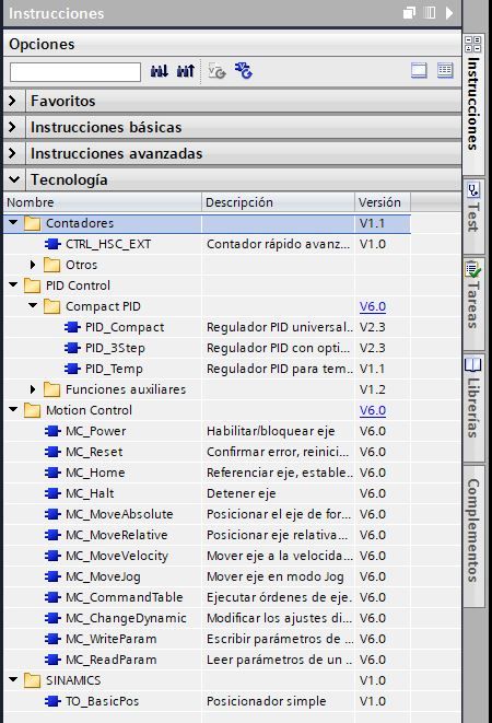 Funcionalidades de Tecnología en TIA