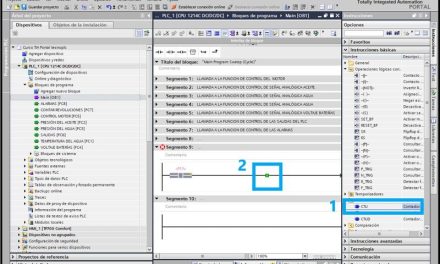 Cómo insertar instrucciones en TIA Portal.