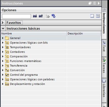 Instrucciones básicas de programación en el software TIA