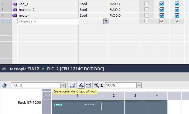 Crear variables para entradas y salidas en TIA Portal