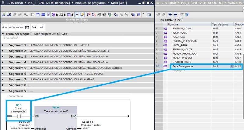 Dar nombre cuando vas a crear variables en TIA Portal