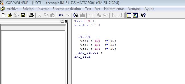 Modificamos los nuevos valores para los datos dentro del UDT.