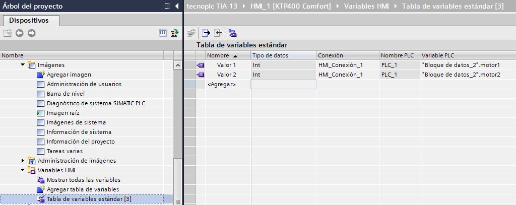 Tabla de variables donde definir las variables nuevas.