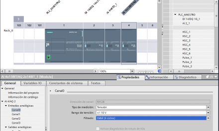 Señal analógica S7-1200 : configuración entradas TIA Portal