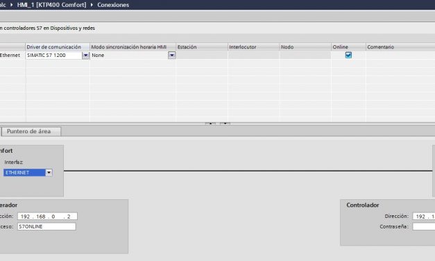 Comunicación Ethernet HMI y S7-1200 en TIA Portal