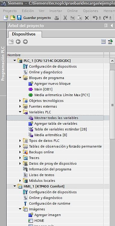 Componentes software utilizados en el ejemplo SCL media aritmética límite.