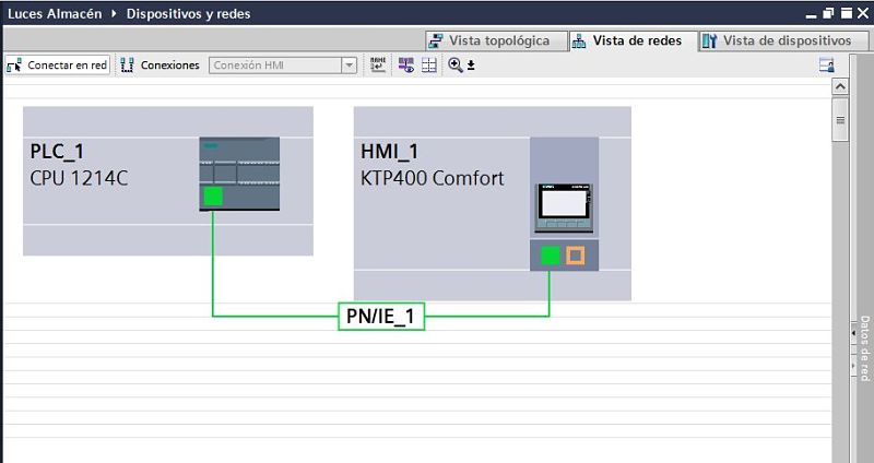 Red de comunicación del proyecto TIA Portal.