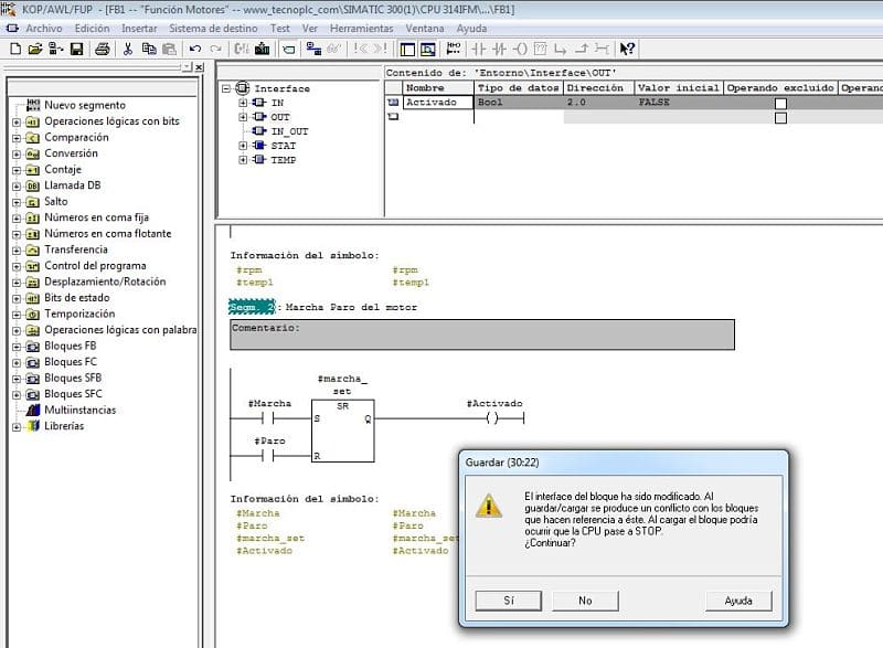 Step 7 nos avisa que la estructura de llamada va a cambiar.