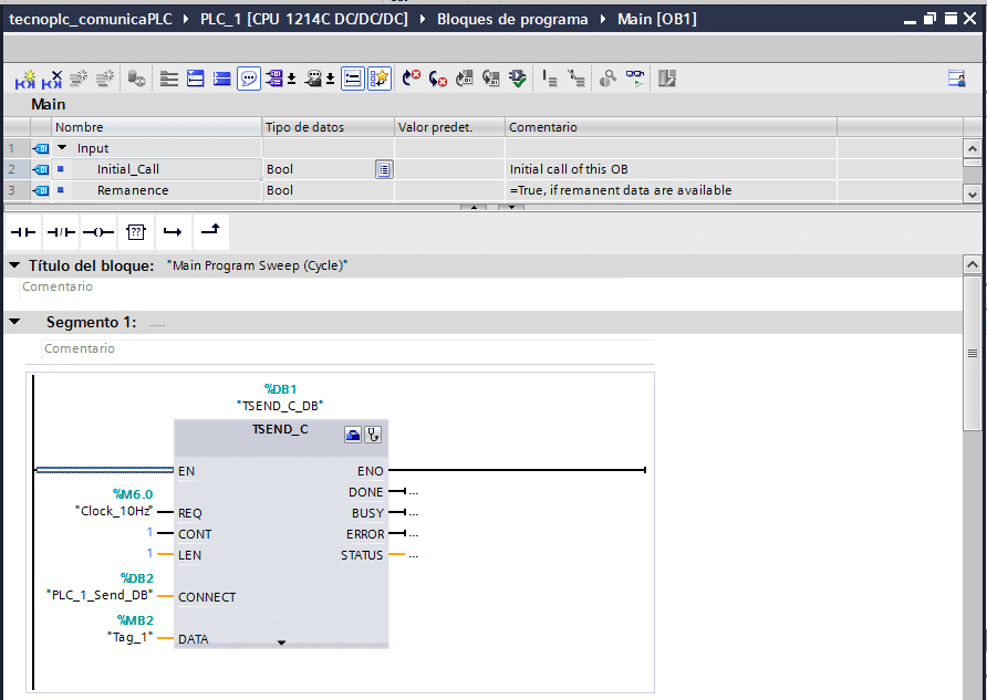 No hay que utilizar ninguna Función de envío y recepción de datos.