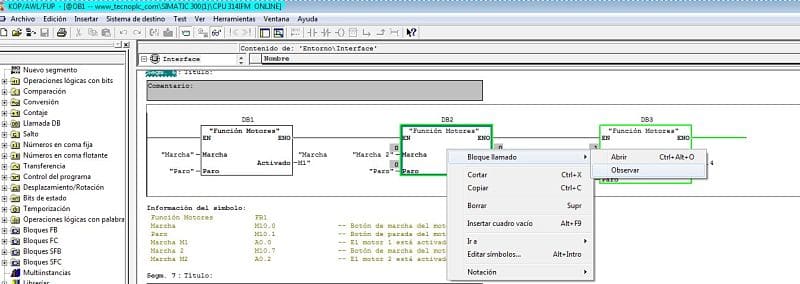 Visualizar FB Online con su DB Instancia en Step 7