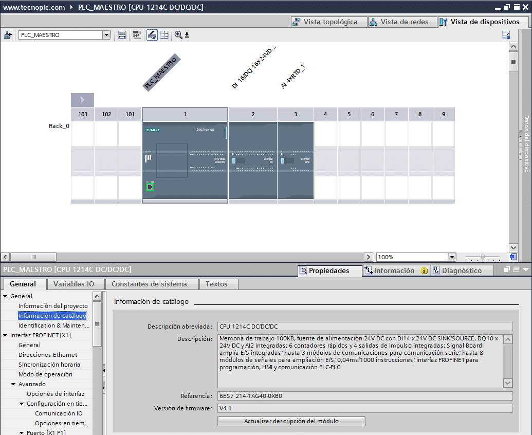 Información de la CPU en nuestro proyecto.