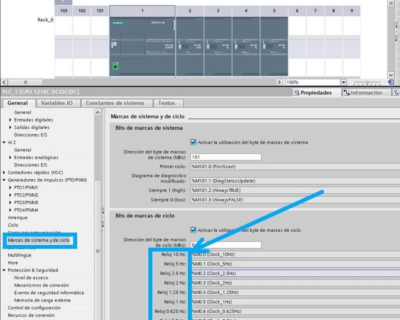 Marca de ciclo TIA Portal para usar bits de intermitencia