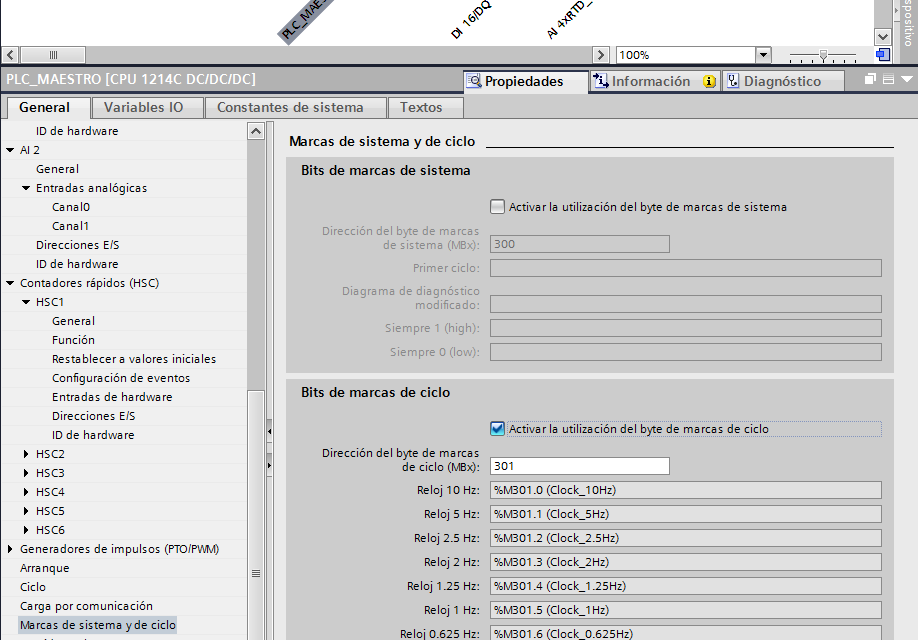 Marca de ciclo TIA Portal para usar bits de intermitencia