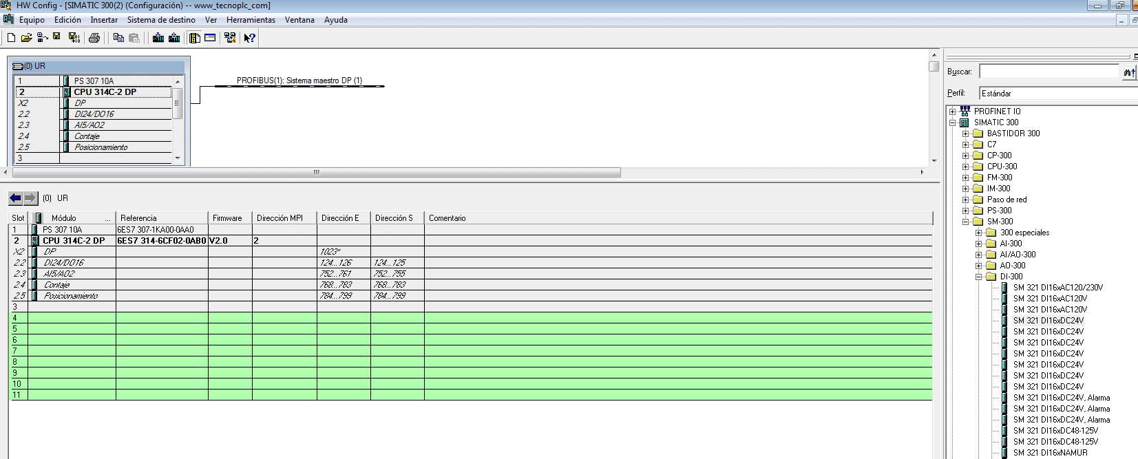 Lugar donde te deja añadir hardware en el bloque de la CPU.