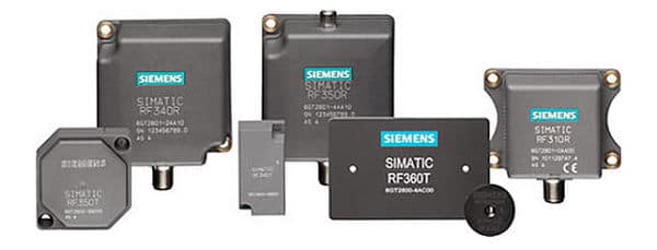 Ejemplo de módulos RFID Siemens para control por radiofrecuencia.