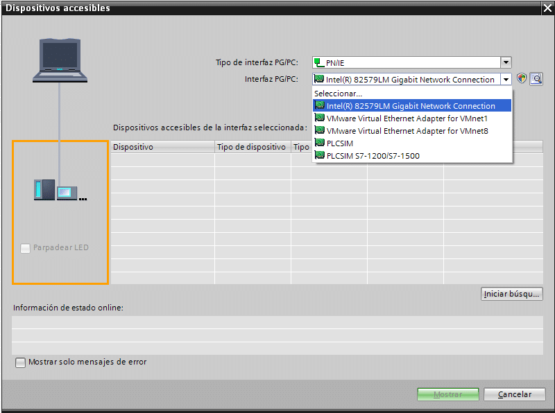 Problema comunicación TIA Portal con CPU y tarjeta de Red.