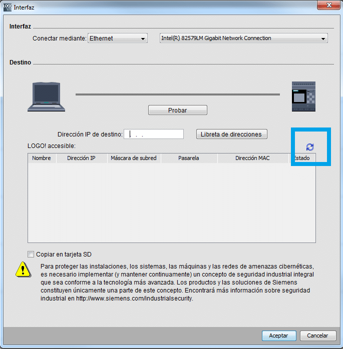 Actualizar estado para reconocer los dispositivos accesibles.