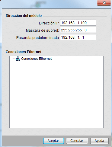 Conexión Ethernet en el software de LOGO 8.