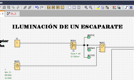 Iluminación escaparate programación en LOGO 8.