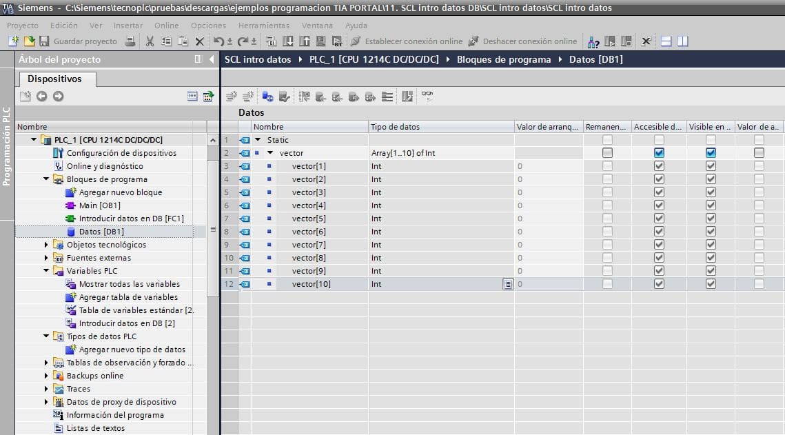 Componentes software utilizados en SCL introducir datos en DB.