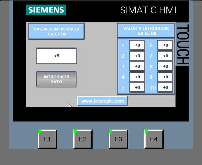 Visualización de programa SCL introducir datos en DB desde HMI.