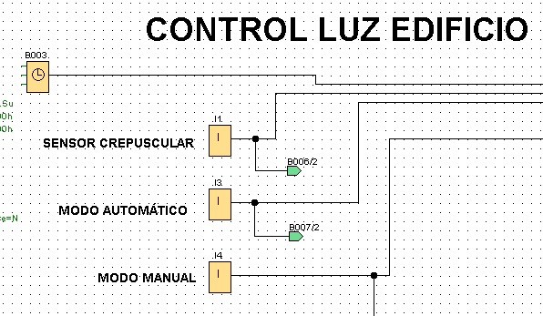 Luz edificio controlado mediante programación LOGO 8