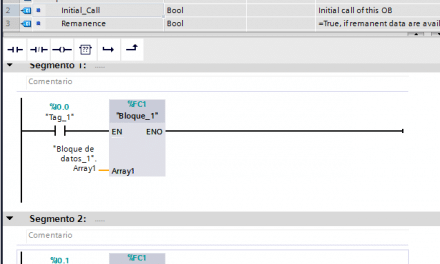 Array de dimensión variable en TIA Portal V15