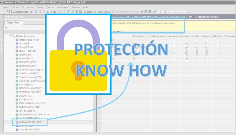 Proteger bloques Know How en proyecto TIA Portal