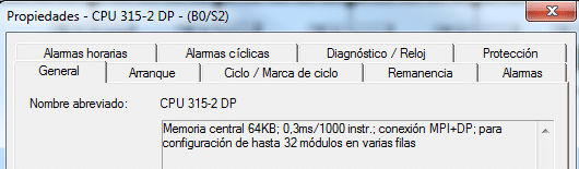 Memoria y características de la CPU seleccionada en nuestro proyecto.