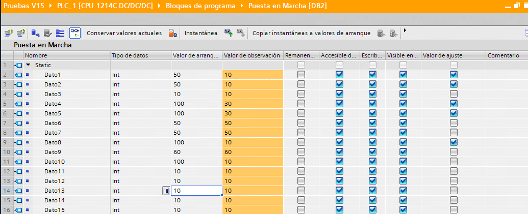 Modificar los valores de los datos seleccionados.