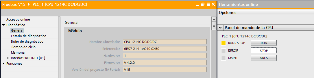 Pasar la CPU a Stop.