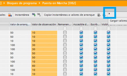 Valor de ajuste en un DB de datos TIA Portal