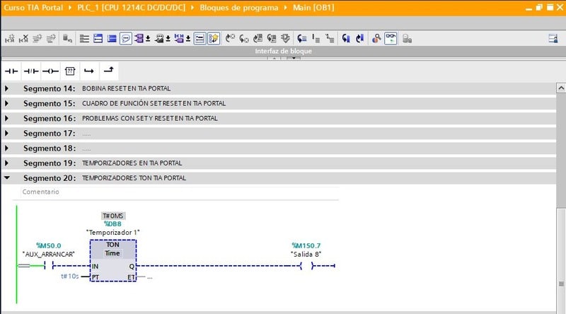 Cómo se desactiva el temporizador TON en TIA Portal