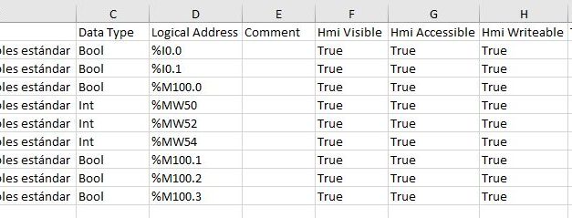 Exportar variables a Excel desde una tabla en TIA Portal