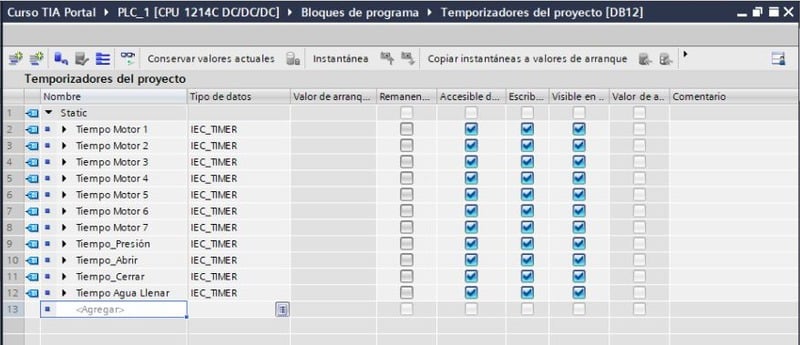 Ventajas de tener todos los tiempos creados dentro de un bloque DB