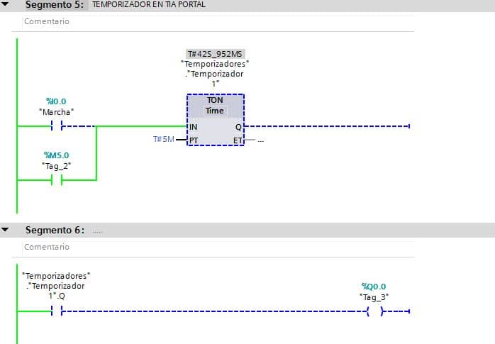Contaje de un temporizador en TIA Portal.